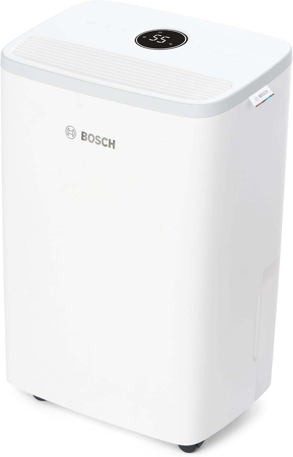 Bosch Dry 2000 Dehumidifier 12L/Day – 35dB, 2,5L Tank, Auto/Nacht/Laundry, 24m², White/Grey