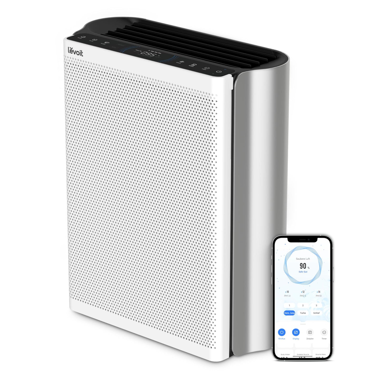 Levoit Vital 200S Smart Air Purifier 416m³/h – HEPA 99,97%, 87m², Pet Mode, 24dB, Alexa, White/Black