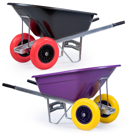 160L XL Twin Wheelbarrow