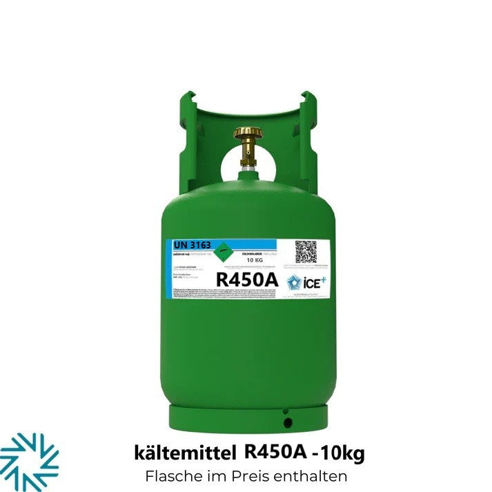 R450A Refrigerant Gas Refrigerant – 10 kg, Refillable Cylinder, 1/4 Connection