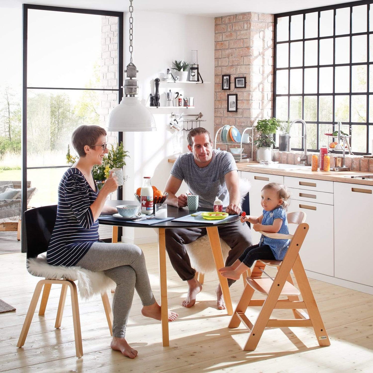 Hauck Alpha+ Wooden Highchair - Natural