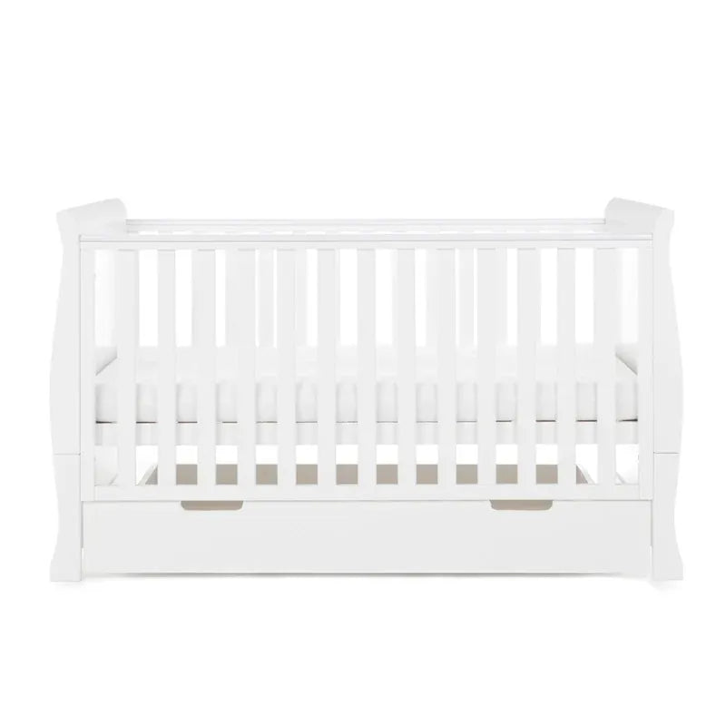 Obaby Stamford Classic Sleigh Cot Bed - White