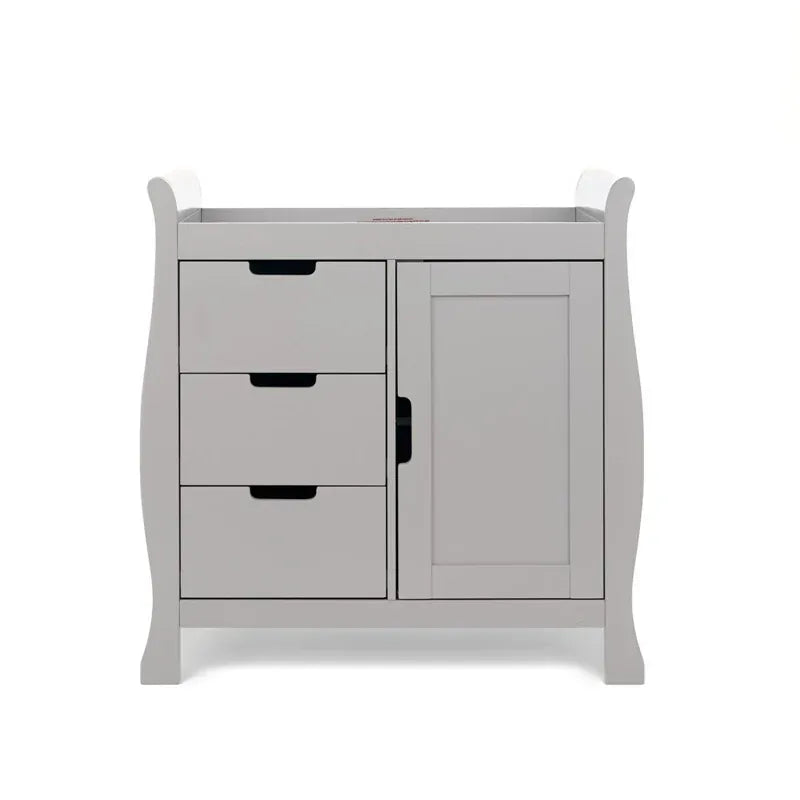 Obaby Stamford Luxe Sleigh (2 Piece) Room Set - Warm Grey