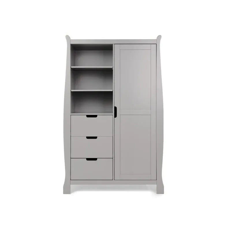 Obaby Stamford Luxe Sleigh (3 Piece) Room Set - Warm Grey