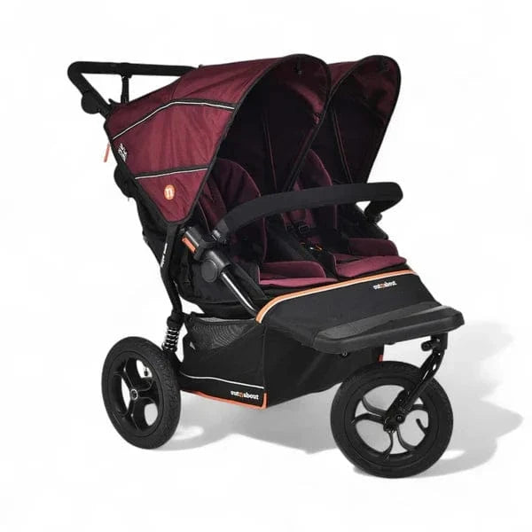 Out N About Nipper Double V6 Pod Newborn and Toddler Bundle - Brambleberry Red