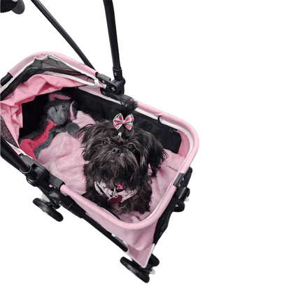 Large Collapsible Pet Stroller with Storage Compartment