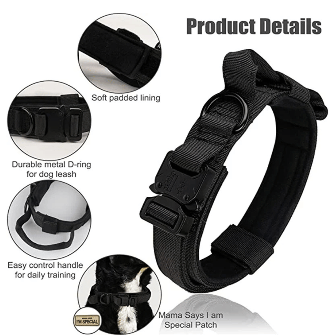 Tactical Dog Collar And Leash Set For Large Dogs