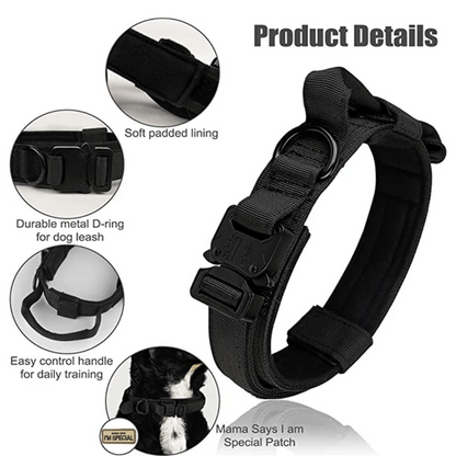 Tactical Dog Collar And Leash Set For Large Dogs