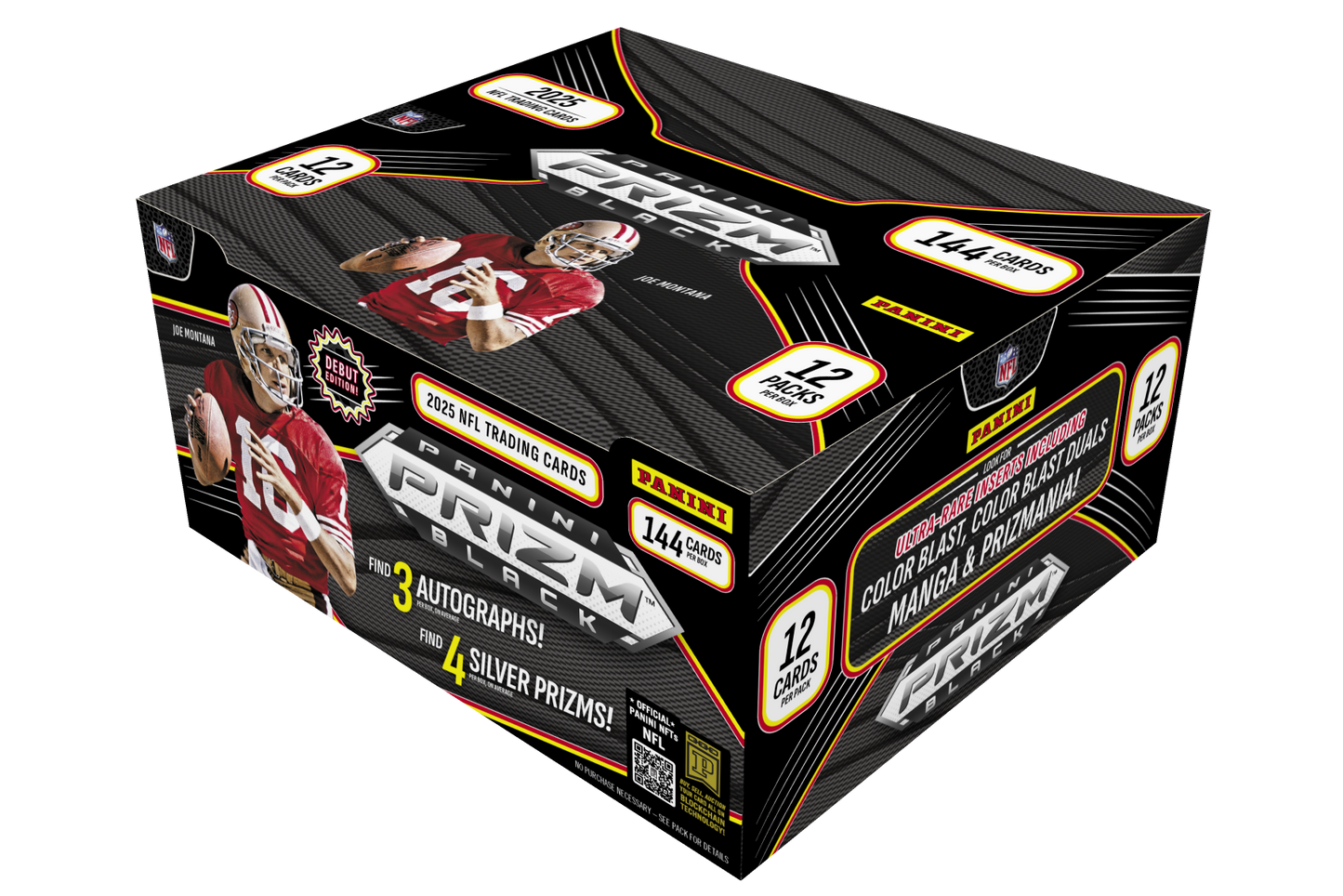 2025 Panini Prizm Black NFL Trading Card Box (Hobby)