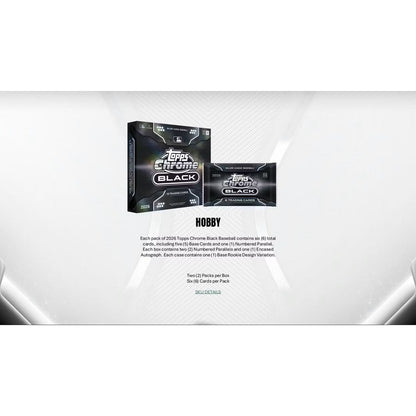 2026 Topps Chrome Black Baseball Hobby Box