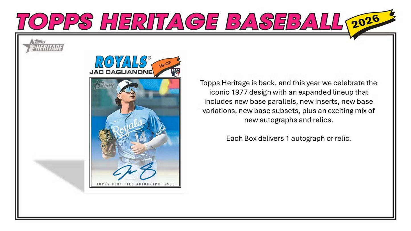 2026 Topps Heritage Baseball Mega Box