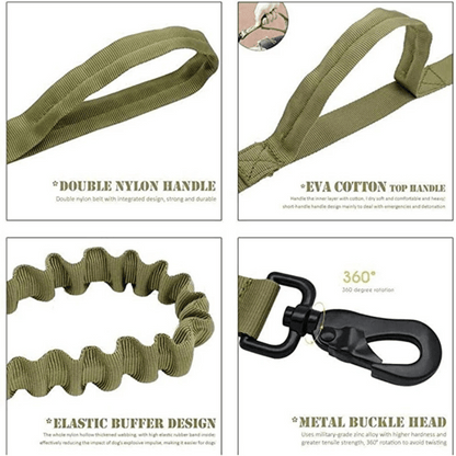 Tactical Dog Collar And Leash Set For Large Dogs