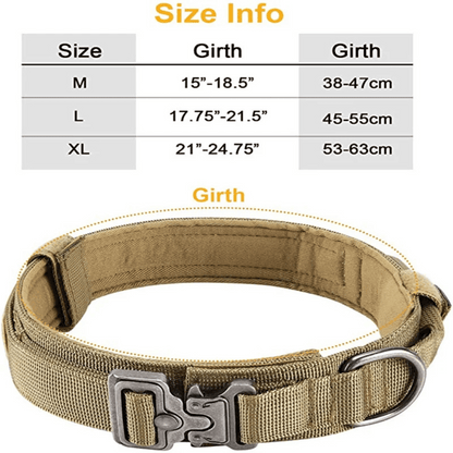Tactical Dog Collar And Leash Set For Large Dogs
