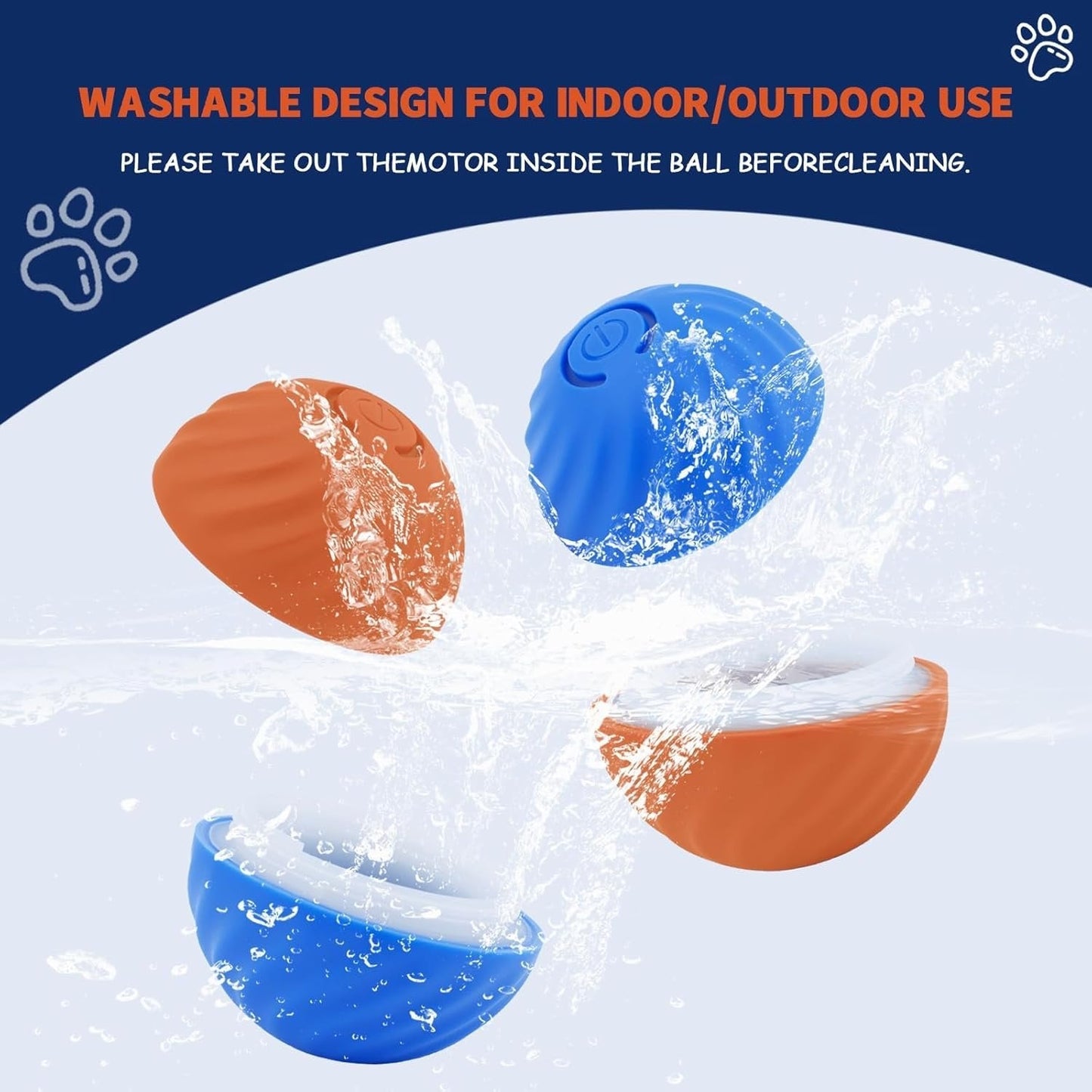 Interactive Rolling Dog Toy Ball – USB Rechargeable Smart Pet Toy | Bakewell Pet Supplies