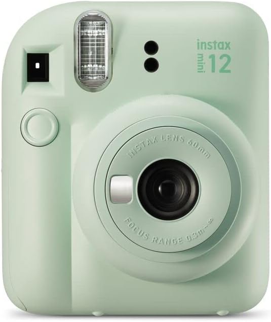 Instax Mini 12 Instant Camera – Automatische Belichtung, Selfie-Spiegel, Nahaufnahme, Mint Green