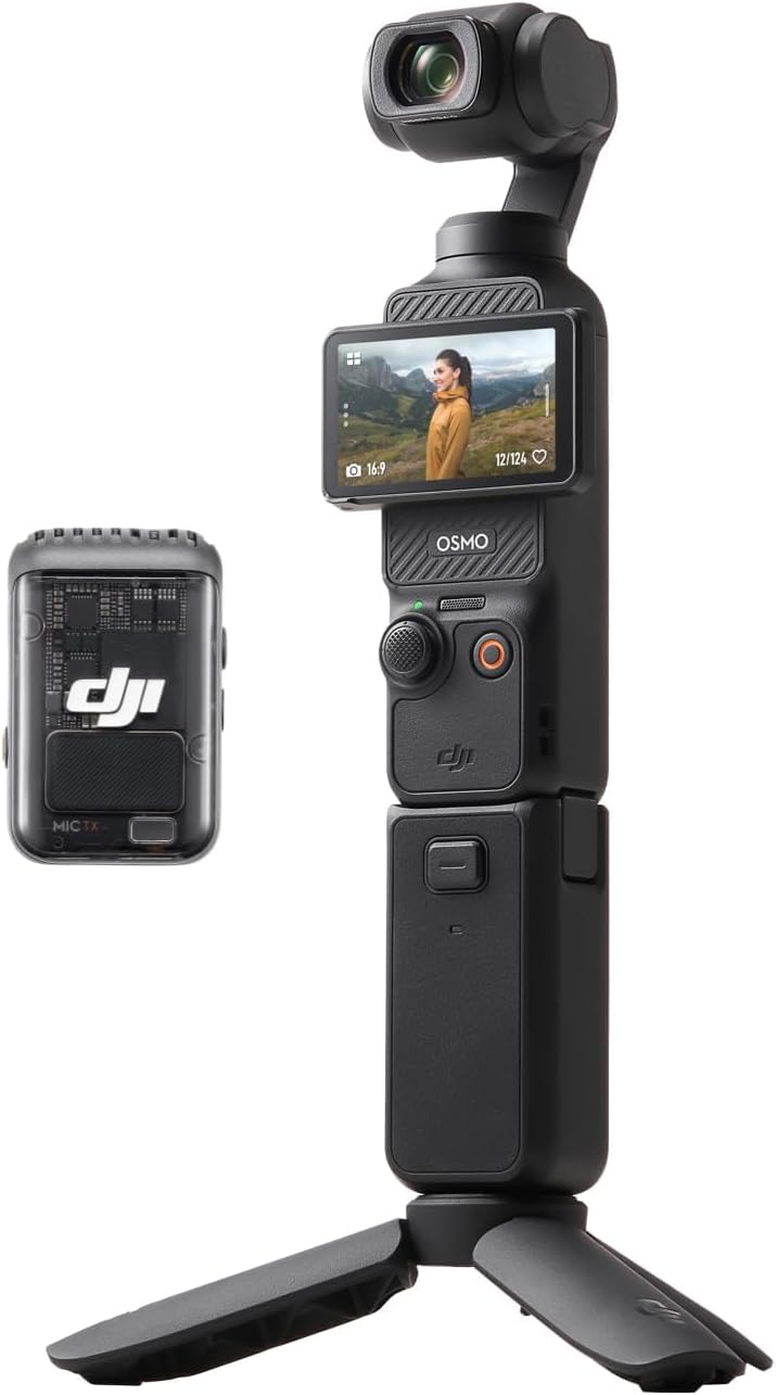 DJI Osmo Pocket 3 Creative Combo Gimbal Camera – 1" CMOS, 4K/120fps, 3-Achsen, ActiveTrack 6.0, Black