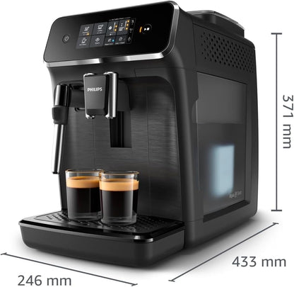 Philips EP2220/10 2200 Series Fully Automatic Coffee Machine 1,8L – Panarello, Aroma Seal, Touch Display, Black