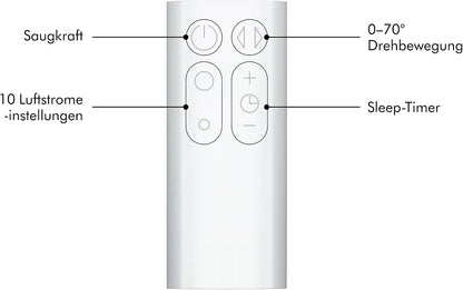 Dyson AM07 Tower Fan bladeless 100,7 cm – 10 Speeds, Air Multiplier, Remote Control, White