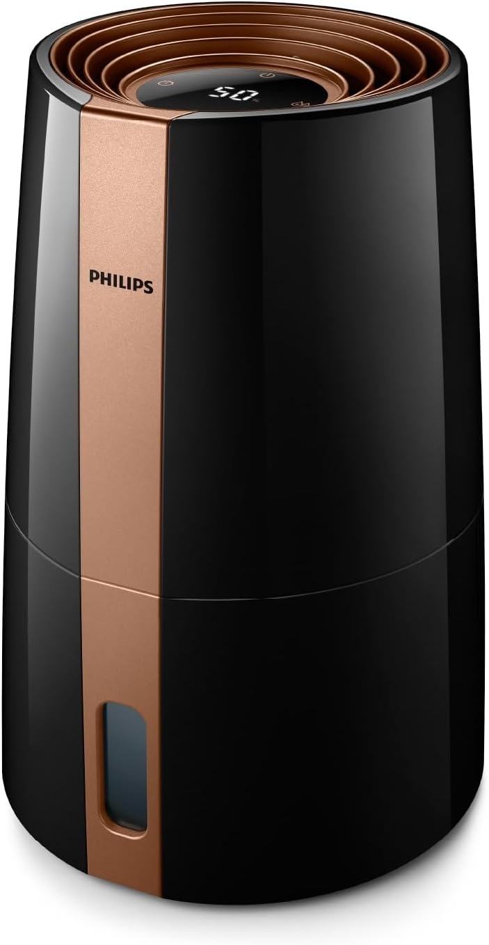 Philips HU3918/10 3000 Series Humidifier 3L – 99% bakterienreduziert, 45m², 360°, 9h Timer, Black