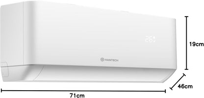 HANTECH H-PRO Split Air Conditioner 12.000 BTU – Inverter, Energy Class A++, Heating & Cooling, WiFi, Alexa, White