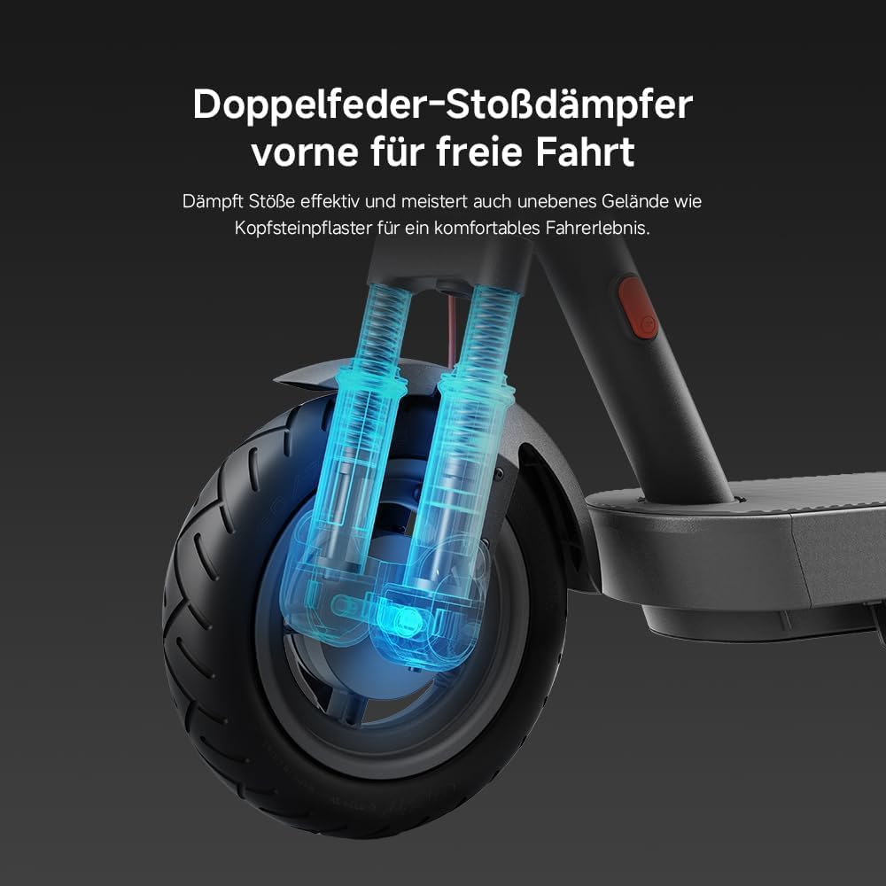 Xiaomi Electric Scooter 5 E-Scooter with ABE, Up to 60 km Range, 350 W Motor, 10 Zoll Pneumatic Tyres, Front Suspension, LED Display, Blinker, Anthracite