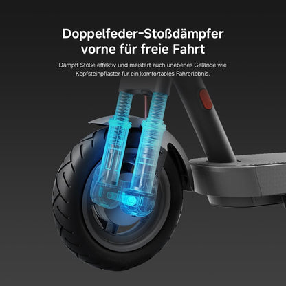 Xiaomi Electric Scooter 5 E-Scooter with ABE, Up to 60 km Range, 350 W Motor, 10 Zoll Pneumatic Tyres, Front Suspension, LED Display, Blinker, Anthracite