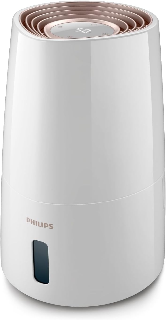 Philips HU3916/10 3000 Series Humidifier 3L – 99% bakterienreduziert, 45m², 360°, 20h, 9h Timer, White