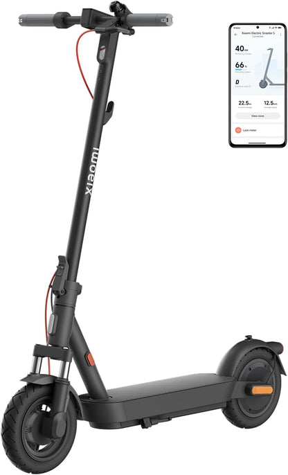 Xiaomi Electric Scooter 5 E-Scooter with ABE, Up to 60 km Range, 350 W Motor, 10 Zoll Pneumatic Tyres, Front Suspension, LED Display, Blinker, Anthracite