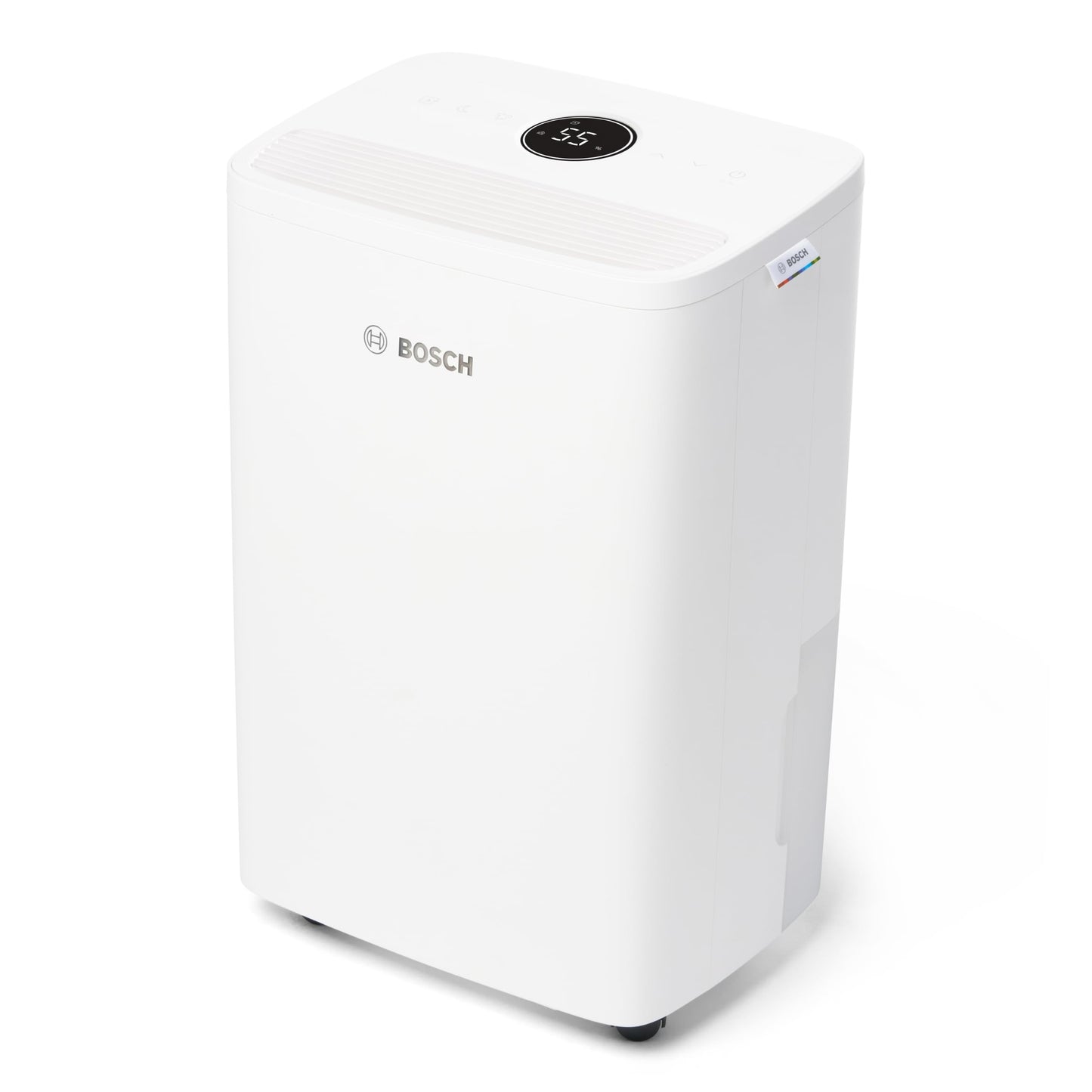 Bosch Dry 2000 Dehumidifier 12L/Day – 35dB, 2,5L Tank, Auto/Nacht/Laundry, 24m², White/Grey