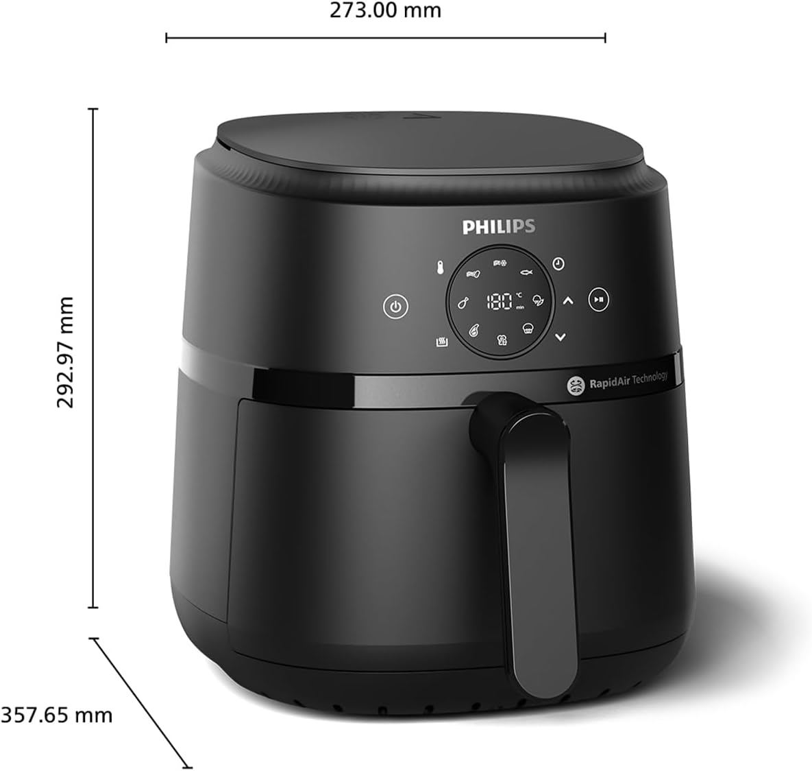 Philips NA229/00 Air Fryer 4,2L – 13-in-1, RapidAir, 9 Programmes, Touchscreen, Black