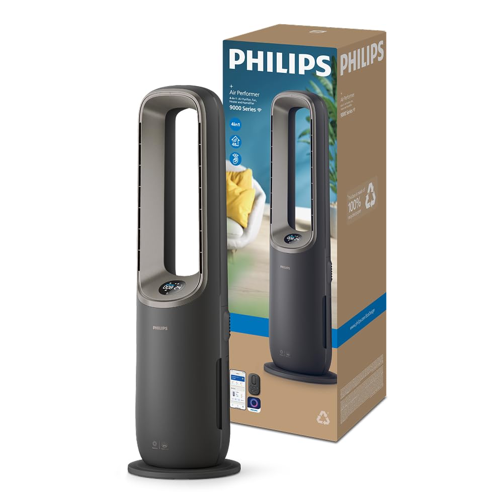 Philips AMF765/10 2-in-1 Air Purifier & Ventilator 70m² – NanoProtect HEPA, 270m³/h, 20dB, KI, Alexa, White