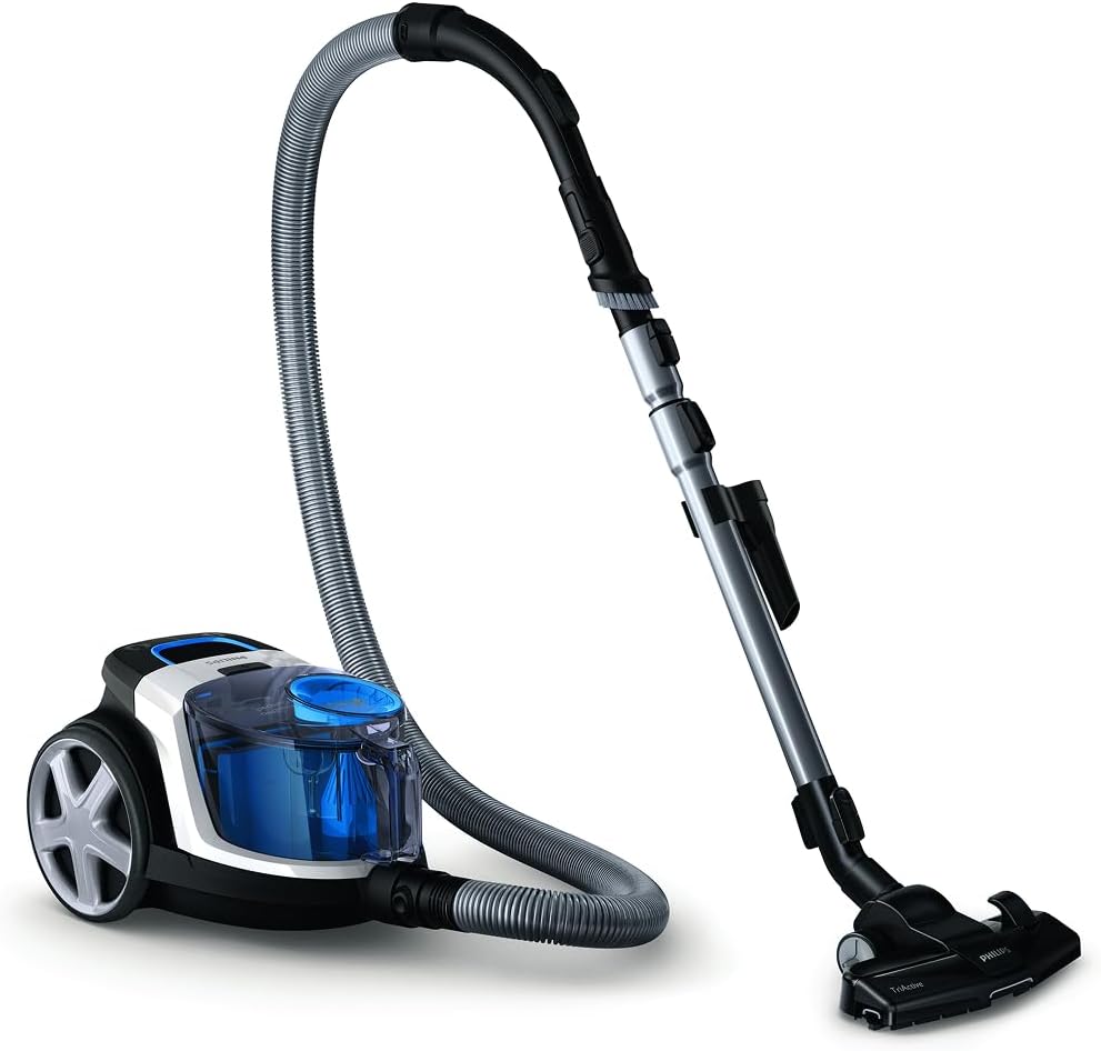 Philips FC9332/09 PowerPro Compact Vacuum Cleaner 650W – H13 HEPA, TriActive Nozzle, 1,5L, White