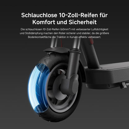 Xiaomi Electric Scooter 5 E-Scooter with ABE, Up to 60 km Range, 350 W Motor, 10 Zoll Pneumatic Tyres, Front Suspension, LED Display, Blinker, Anthracite