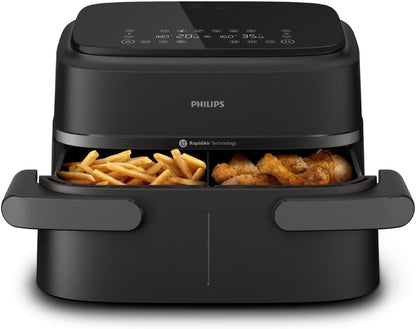 Philips NA550/00 5000 Series Steam & AirFry Air Fryer 9L – RapidAir Plus, 2x Korb, 2750W