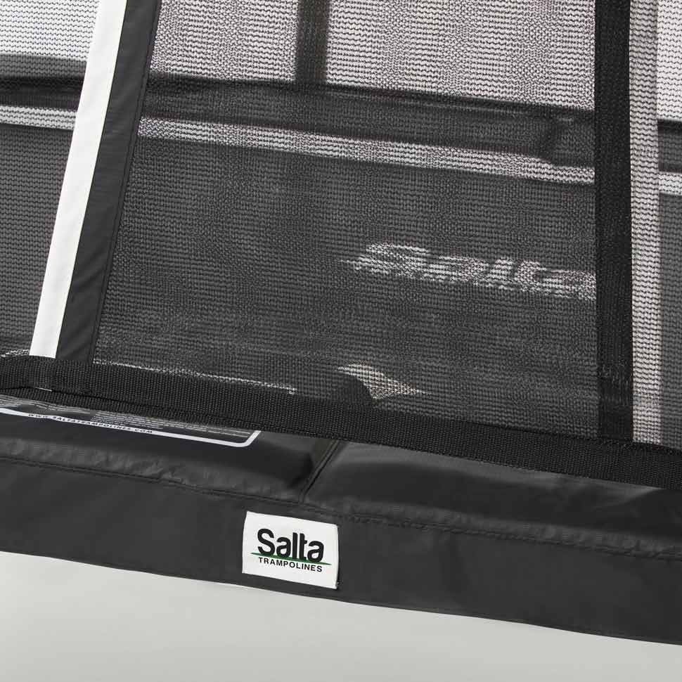 10ft x 7ft Salta Black Rectangular Premium Edition Trampoline with Enclosure