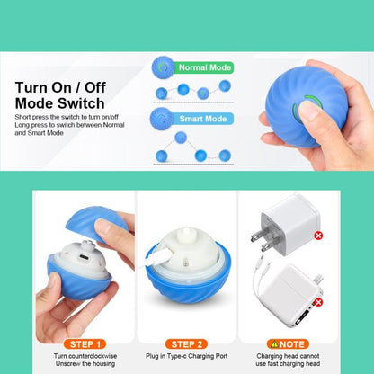 Interactive Rolling Dog Toy Ball – USB Rechargeable Smart Pet Toy | Bakewell Pet Supplies