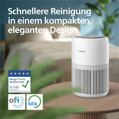 Philips AC0950/10 Air Purifier 65m² – HEPA+Aktivkohle, 99,97%, ECARF, 20,5dB, 23W, App, White