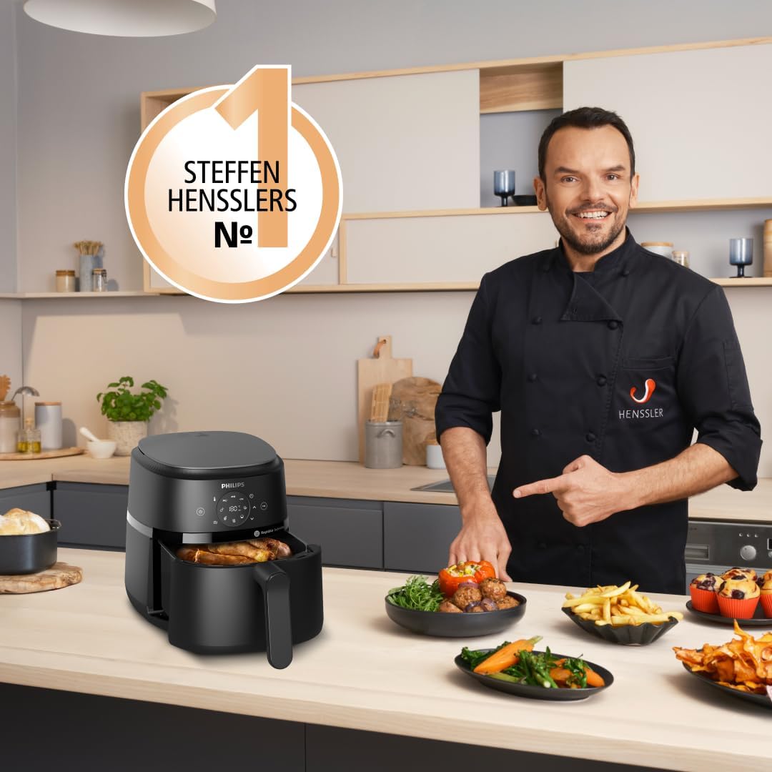 Philips NA229/00 Air Fryer 4,2L – 13-in-1, RapidAir, 9 Programmes, Touchscreen, Black