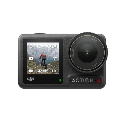 DJI Osmo Action 4 Essential Combo 4K Action Camera – 1/1.3" Sensor, 155°, 10-Bit, IP68, 150 Min, Black