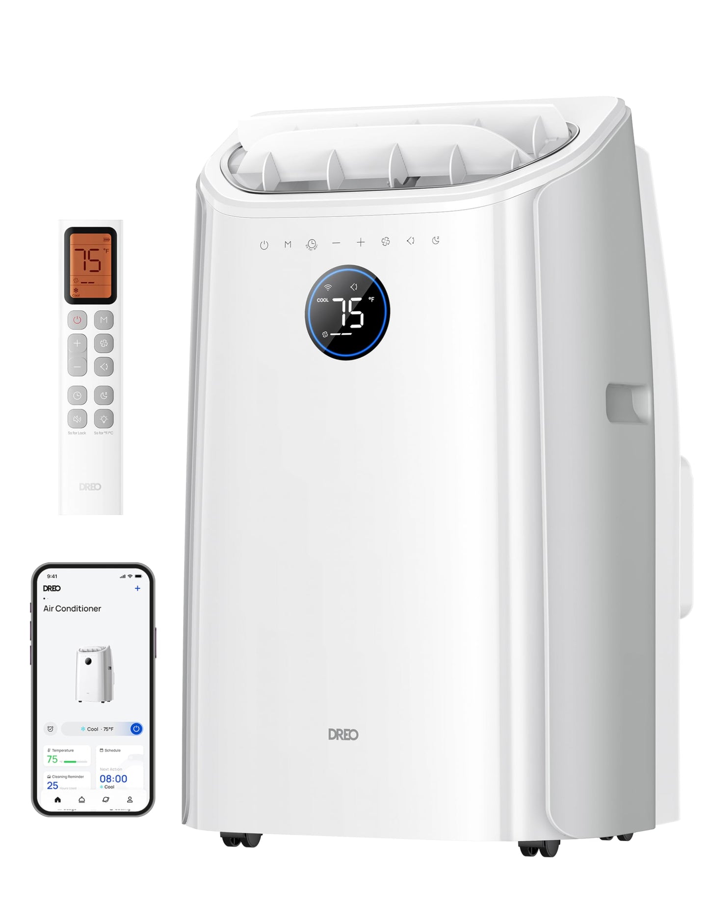 DREO AC515S Portable Air Conditioner 10.000 BTU – 3-in-1, R290, Energy Class A, HEPA, Alexa, Google Home, White