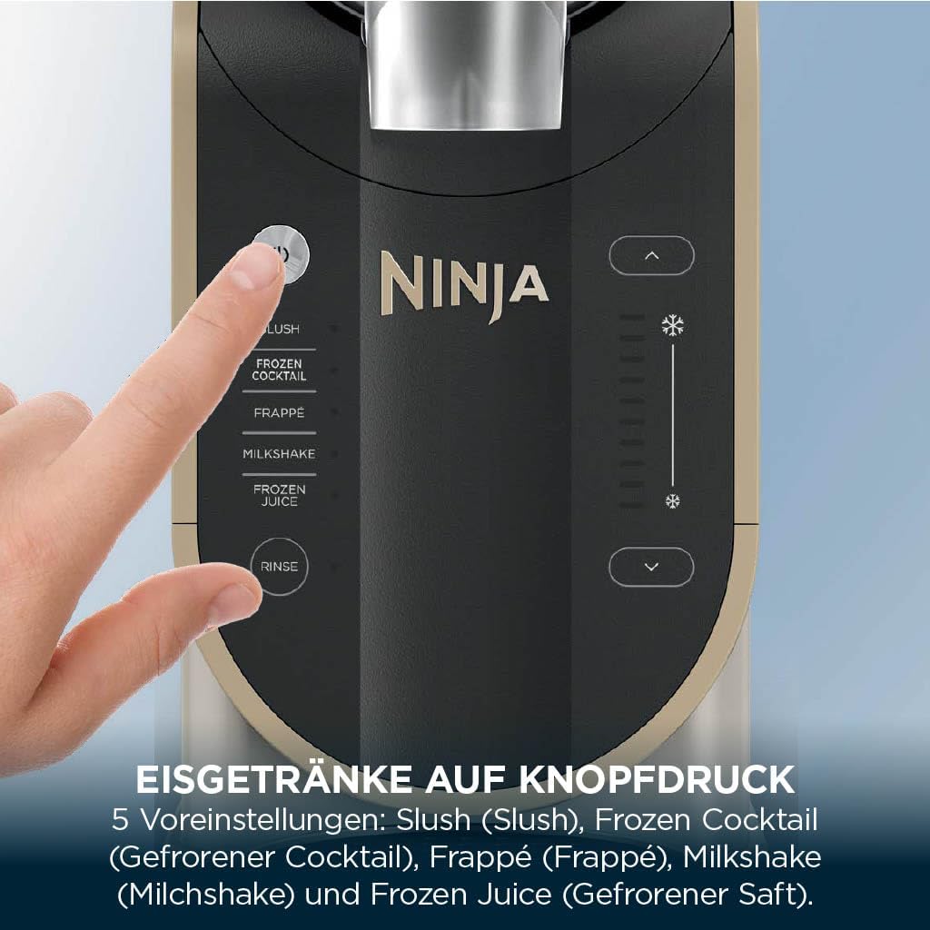 Ninja SLUSHi Slush Machine 1,9L Stone Gold | 5 Programmes | Frozen Drinks at Home