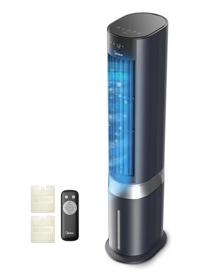 Midea AC100-20ARB Air Cooler 4-in-1 – 5L Water Tank, 3 Modes, Remote Control, 55W, White
