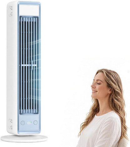 Simsky HZ-7-1-60 Mobiler Air Cooler 3L – bladeless, 35dB, 3 Speeds, without Abluftschlauch, 15m², 10W, White