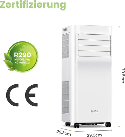 Comfee Breezy Cool Pro 2.6 Portable Air Conditioner 9.000 BTU – A, R290, App & Alexa, White