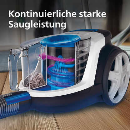 Philips FC9332/09 PowerPro Compact Vacuum Cleaner 650W – H13 HEPA, TriActive Nozzle, 1,5L, White