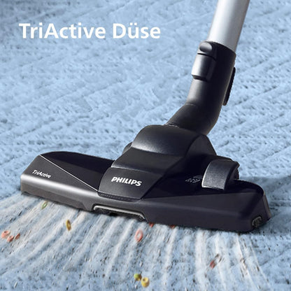 Philips FC9332/09 PowerPro Compact Vacuum Cleaner 650W – H13 HEPA, TriActive Nozzle, 1,5L, White