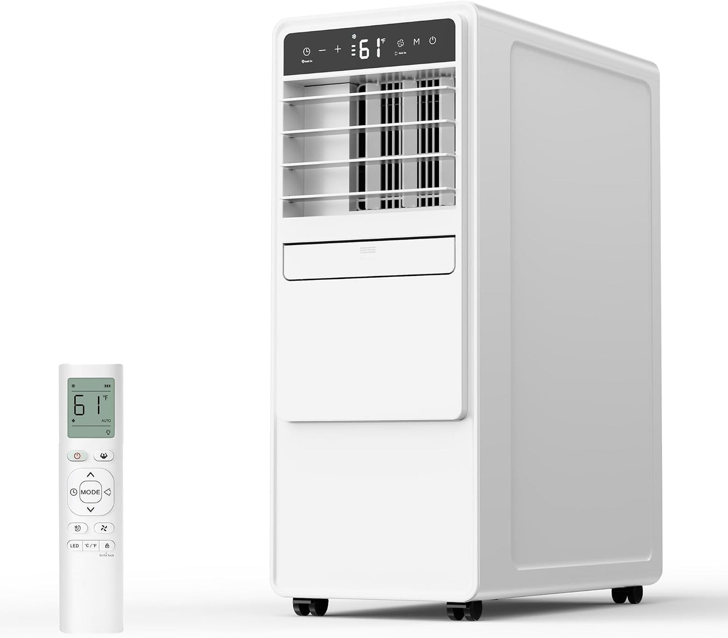 12000BTU Portable Air Conditioners with Remote, Floor Standing Cooling Portable AC Unit with Fan & Dehumidifier,Sleep and Timer Mode,For Room up to 500 sq.ft, Windows Sealing Kit Included