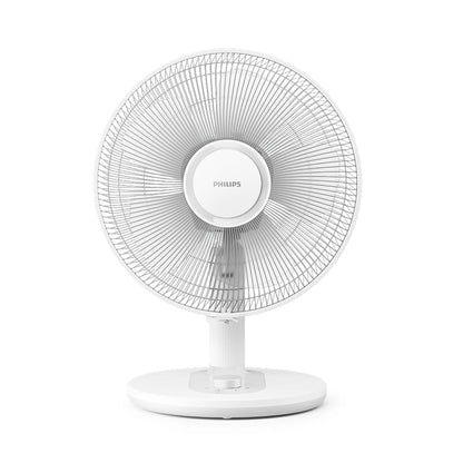 Philips CX3050/01 SilentWings Table Fan – 23dB, 738m³/h, 90° Oscillation, 180° Tilt, 3 Speeds, Black