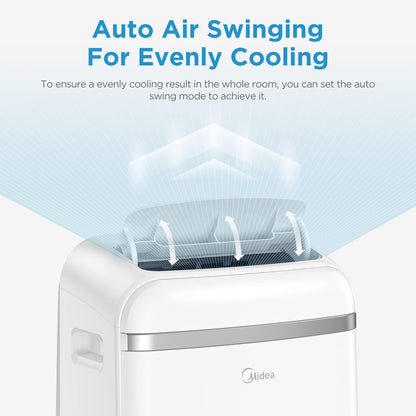 Midea MPD-12CRN7 Portable Air Conditioner 12.000 BTU – 3-in-1, R290, Energy Class A, Follow-Me, 45m², White
