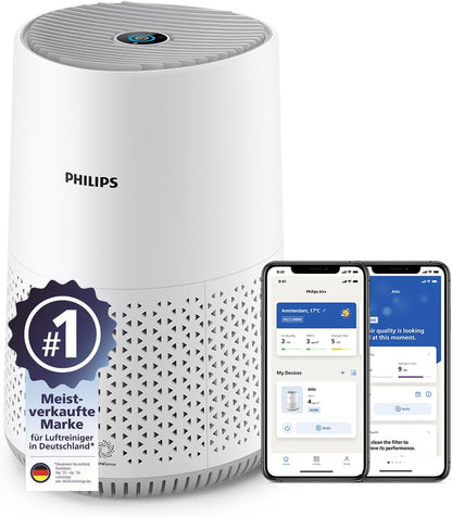 Philips AC0651/10 Air Purifier 44m² – NanoProtect HEPA, AeraSense, 19dB, 12W, CADR 170m³/h, Air+ App, White